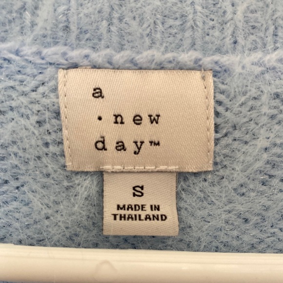 A New Day Fluffy Blue Sweater - Picture 3 of 3